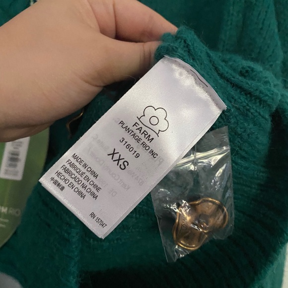 Farm Rio Emerald Bubble Knit Cardigan NWT - Picture 9 of 10